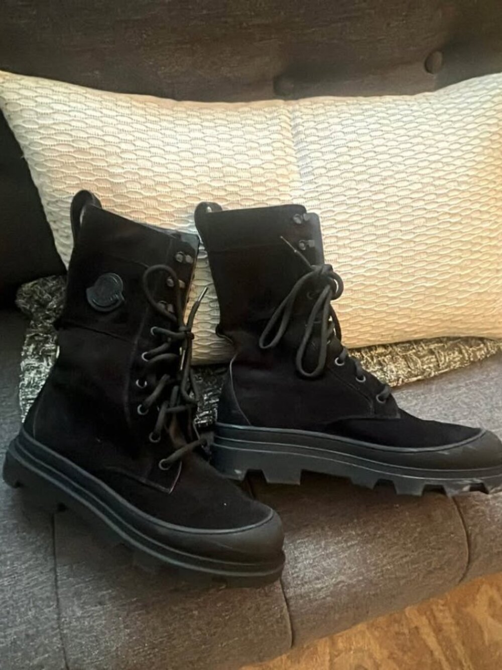 Moncler Vera Suede Black Boots